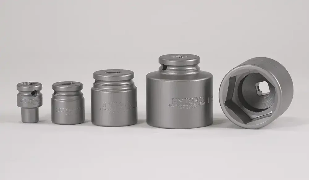 Range of HYTORC Eco Line sockets in graduated sizes