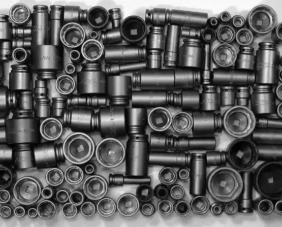 Collection of industrial impact sockets