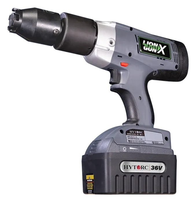 HYTORC Nut Driver fitted to a LION GUN X electric torque tool