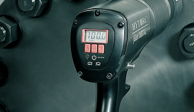 HYTORC jGun Digital Speed pneumatic torque tool torque adjustment