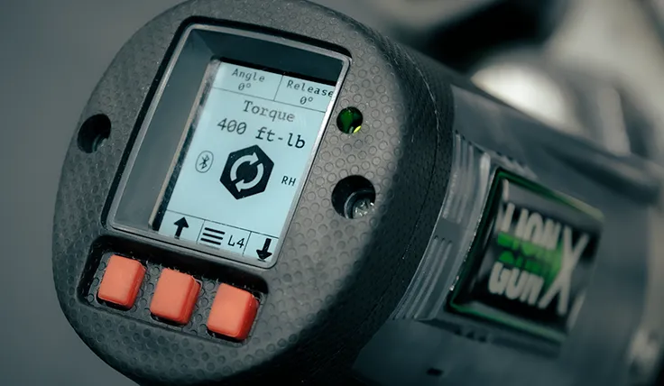 HYTORC LION GUN X digital display — easy to use interface